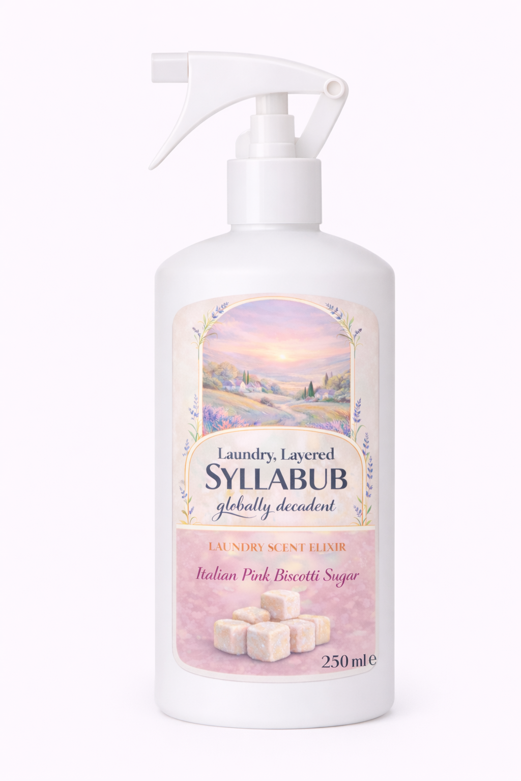 Italian Biscotti Sugar Laundry Elixir by SYLLABUB 250ml  | Luxury Fabric Fragrance Spray UK